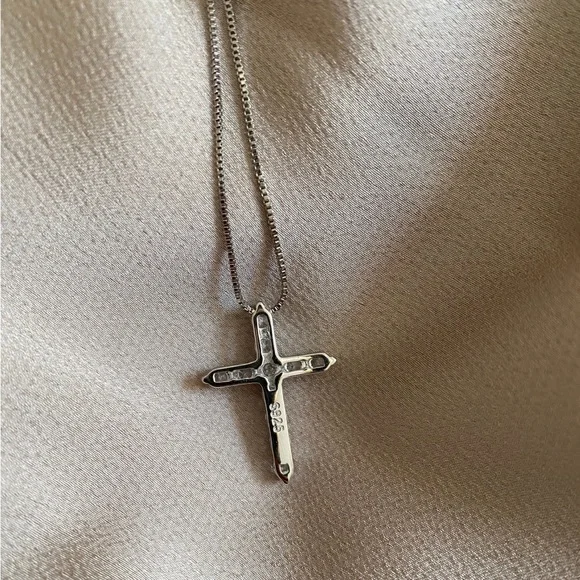 New 925 Sterling Silver Cross Pendant Necklace, nice Necklace, cute Necklace - Picture 4 of 6